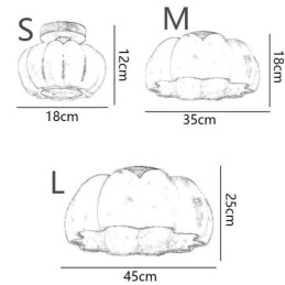Plafonniers rétro japonais à tête unique en forme de citrouille