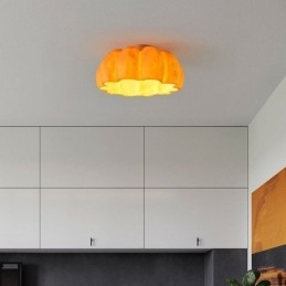 Plafonniers rétro japonais à tête unique en forme de citrouille