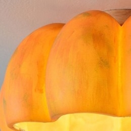 Plafonniers rétro japonais à tête unique en forme de citrouille