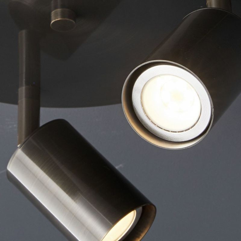 Plafonnier moderne noir doré avec 3 lumières, éclairage d'intérieur en cuivre