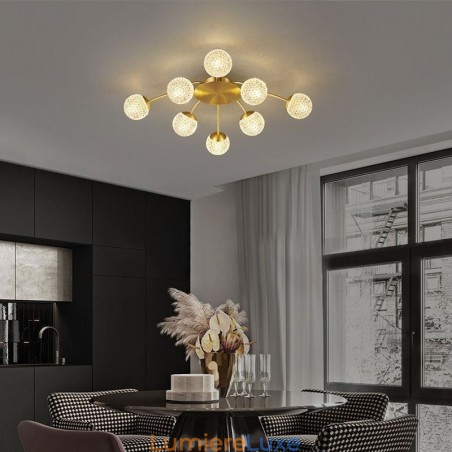 Plafonnier décoratif moderne à encastrer doré Plafonnier décoratif moderne à encastrer doré