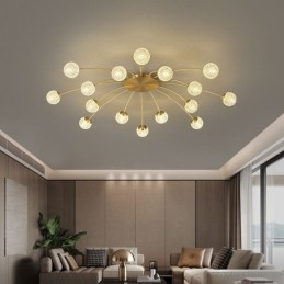 Plafonnier décoratif moderne à encastrer doré