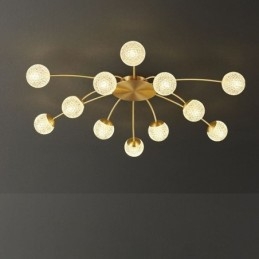 Plafonnier décoratif moderne à encastrer doré