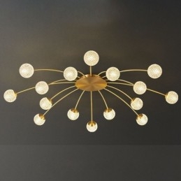Plafonnier décoratif moderne à encastrer doré