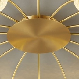 Plafonnier décoratif moderne à encastrer doré