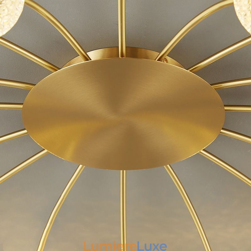 Plafonnier décoratif moderne à encastrer doré
