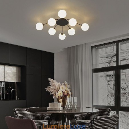 Plafonnier noir moderne à encastrer, luminaire décoratif Plafonnier noir moderne à encastrer, luminaire décoratif