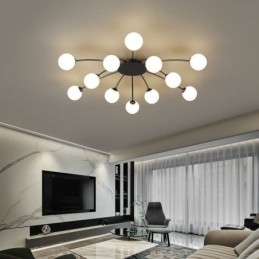 Plafonnier noir moderne à encastrer, luminaire décoratif