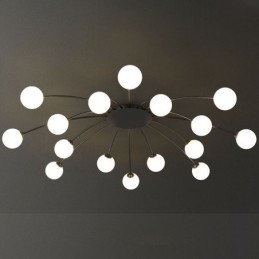 Plafonnier noir moderne à encastrer, luminaire décoratif