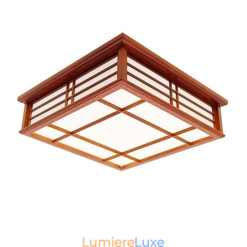 Plafonnier rétro décoratif en bois
