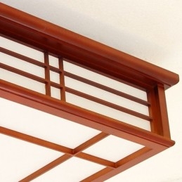 Plafonnier rétro décoratif en bois