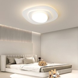 Plafonnier nordique en forme de lampe de plafond ondulée
