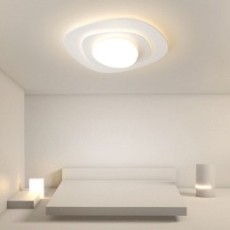 Plafonnier nordique en forme de lampe de plafond ondulée