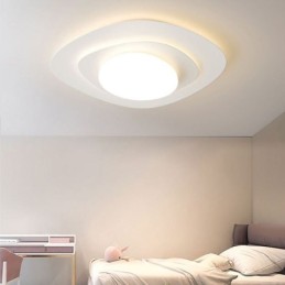 Plafonnier nordique en forme de lampe de plafond ondulée