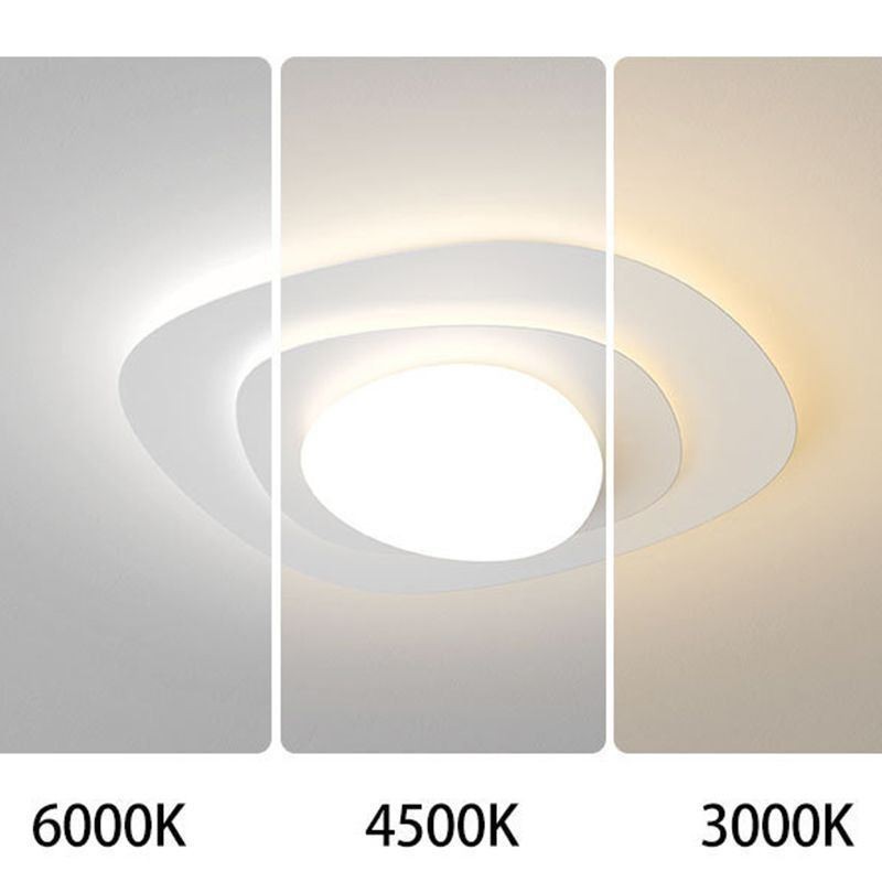 Plafonnier nordique en forme de lampe de plafond ondulée