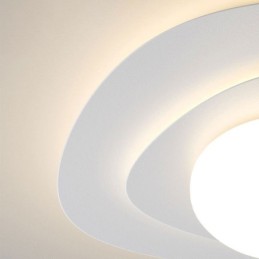 Plafonnier nordique en forme de lampe de plafond ondulée