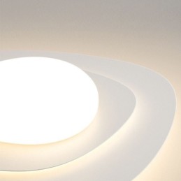 Plafonnier nordique en forme de lampe de plafond ondulée