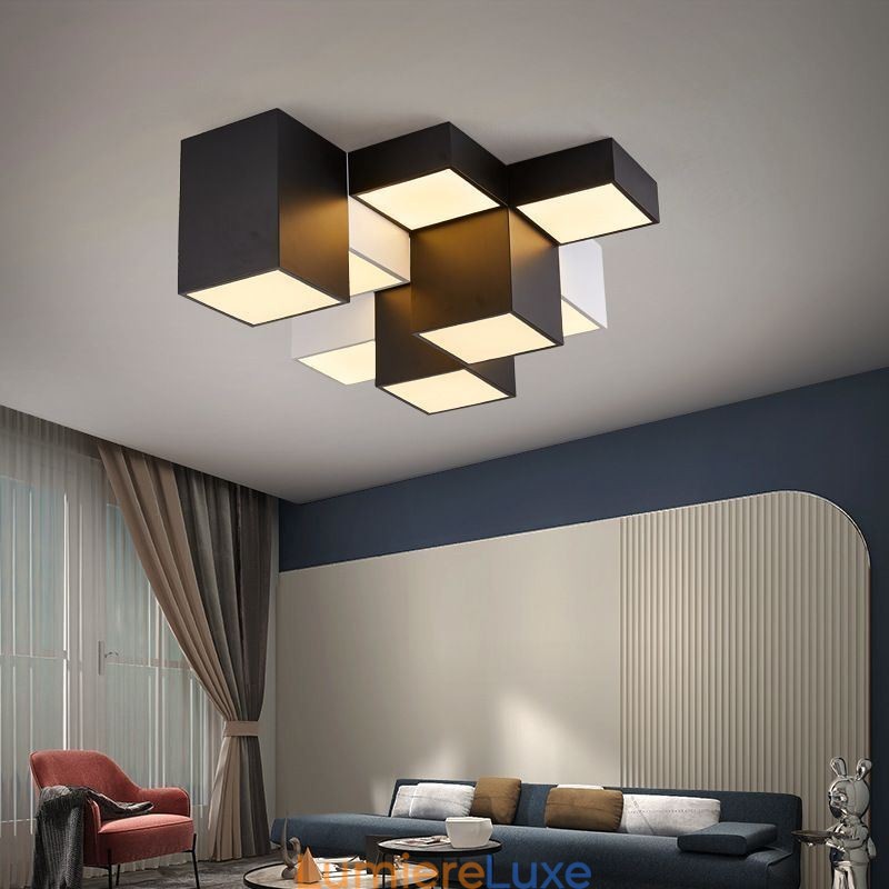 Plafonnier moderne en forme de cube