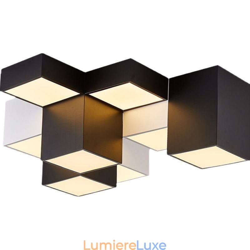 Plafonnier moderne en forme de cube