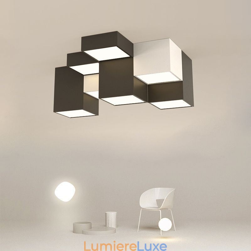 Plafonnier moderne en forme de cube