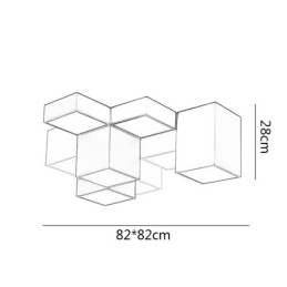 Plafonnier moderne en forme de cube