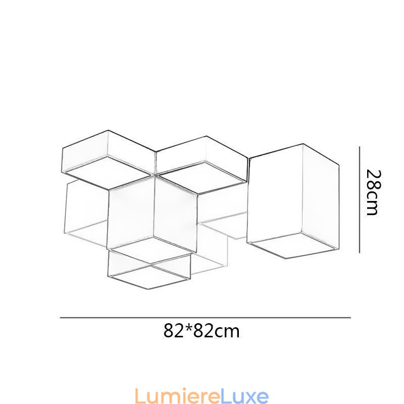 Plafonnier moderne en forme de cube