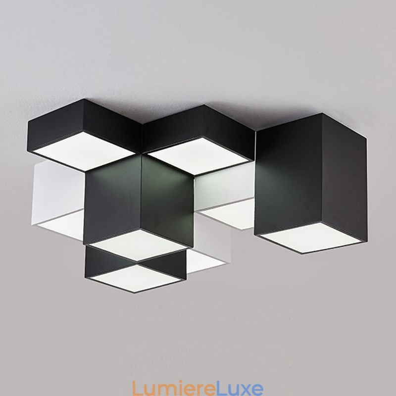 Plafonnier moderne en forme de cube