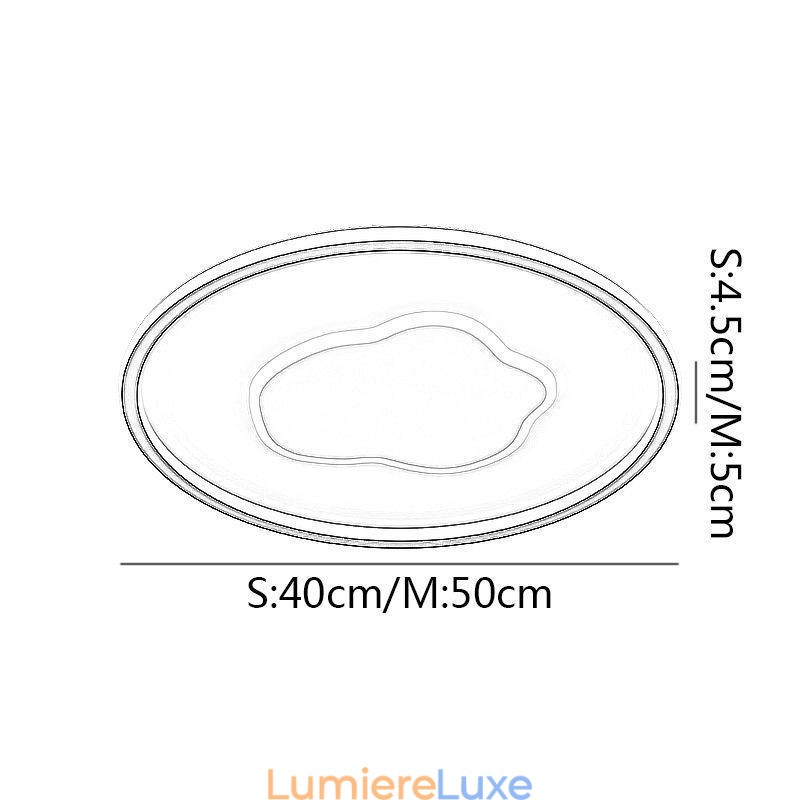 Plafonnier moderne rond en forme de nuage