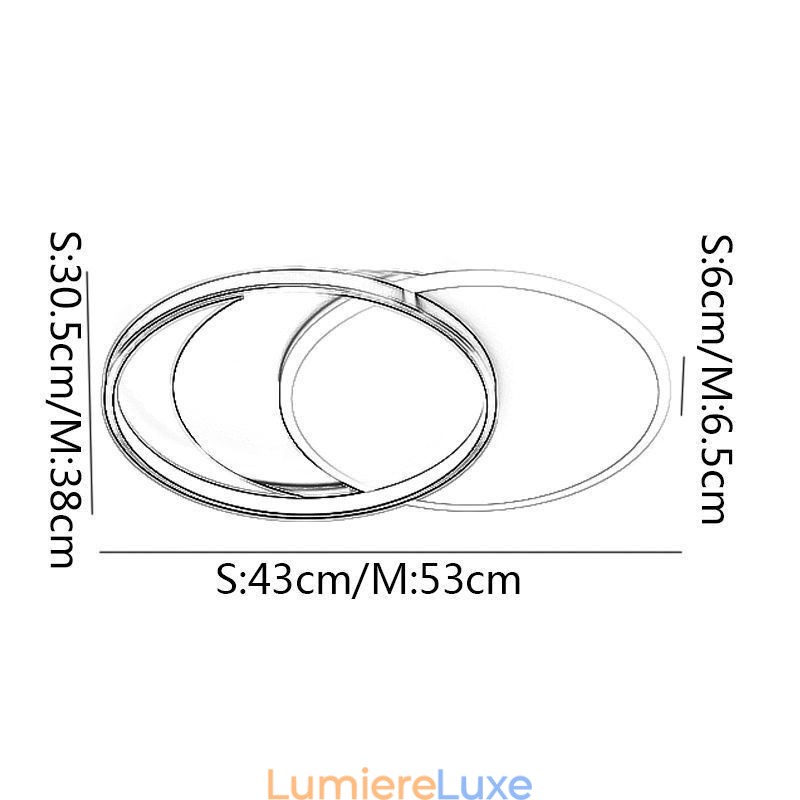 Plafonnier créatif rond et circulaire