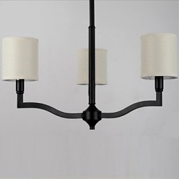 Lampes suspendues de style campagnard américain, lampes et lanternes nordiques en tissu chaud contracté