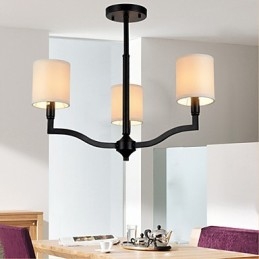 Lampes suspendues de style campagnard américain, lampes et lanternes nordiques en tissu chaud contracté