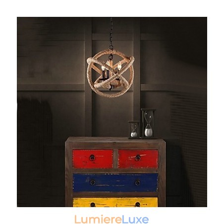 Lustre en métal peint de style mini country Lustre en métal peint de style mini country