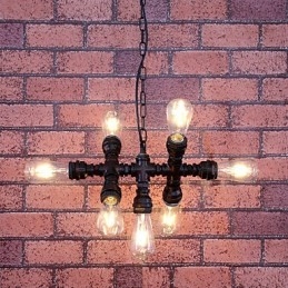 Lustre en métal peint vintage