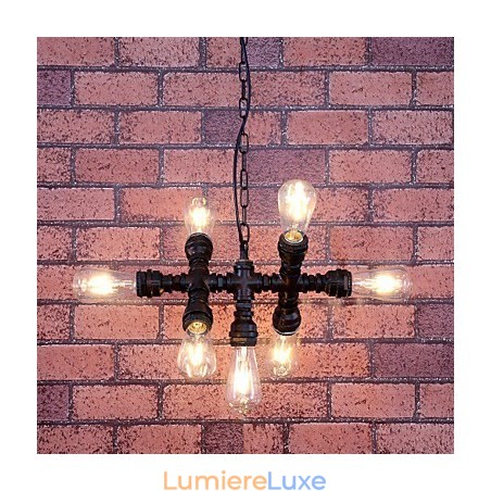 Lustre en métal peint vintage Lustre en métal peint vintage