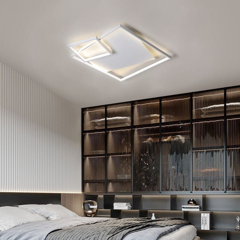 Plafonnier carré moderne, luminaires d'intérieur intelligents