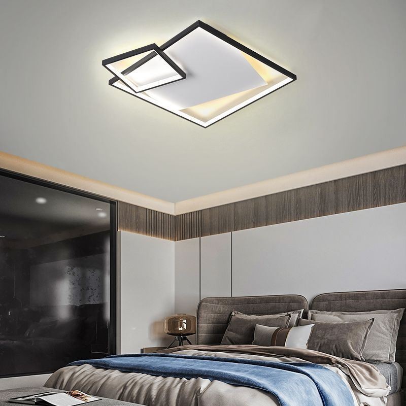 Plafonnier carré moderne, luminaires d'intérieur intelligents