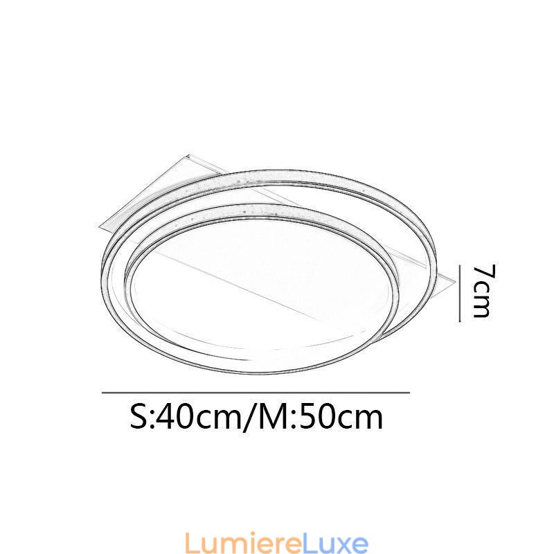 Plafonnier moderne rond encastré