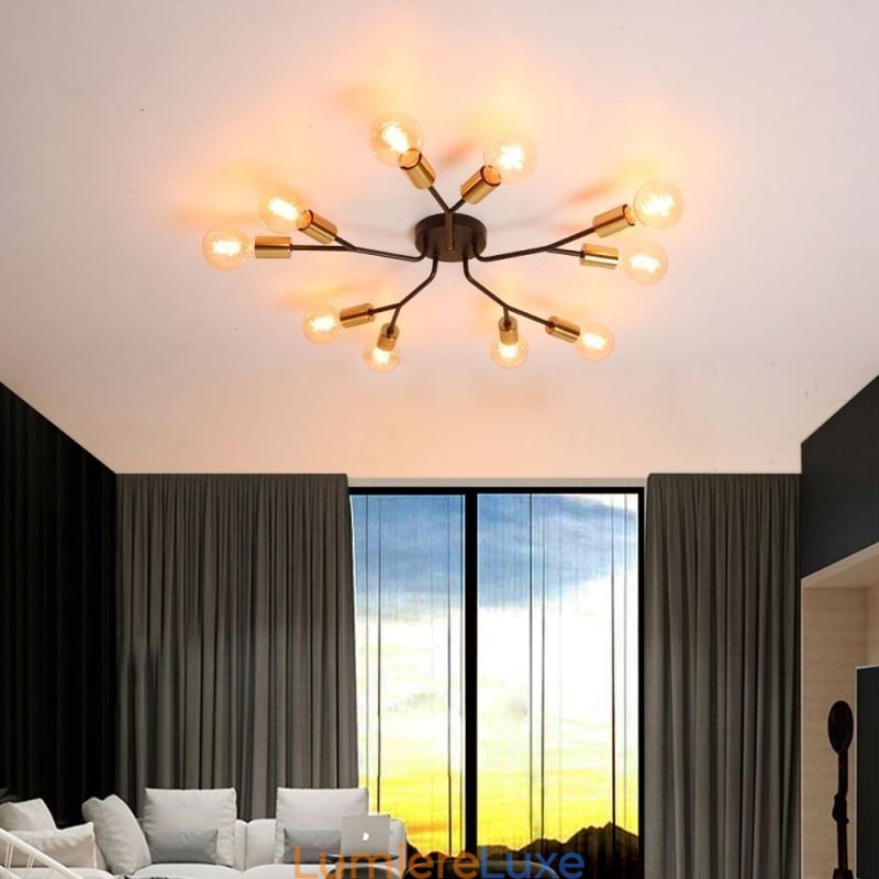 Plafonnier moderne noir vintage
