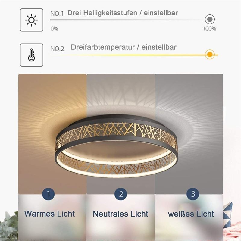 Plafonnier rond en forme de nid d'oiseau, luminaire moderne