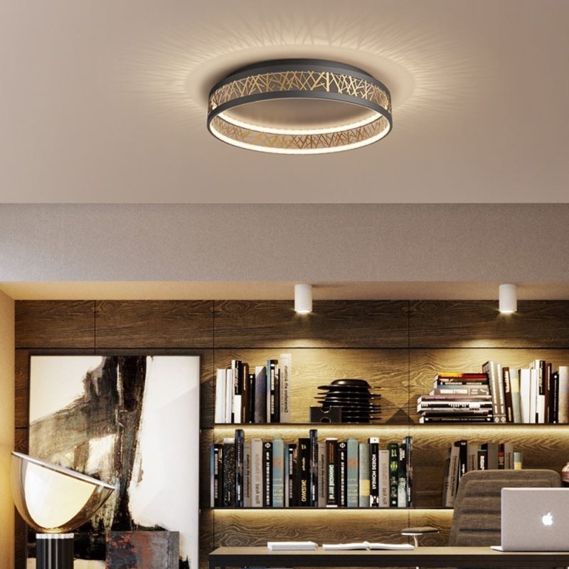 Plafonnier rond en forme de nid d'oiseau, luminaire moderne