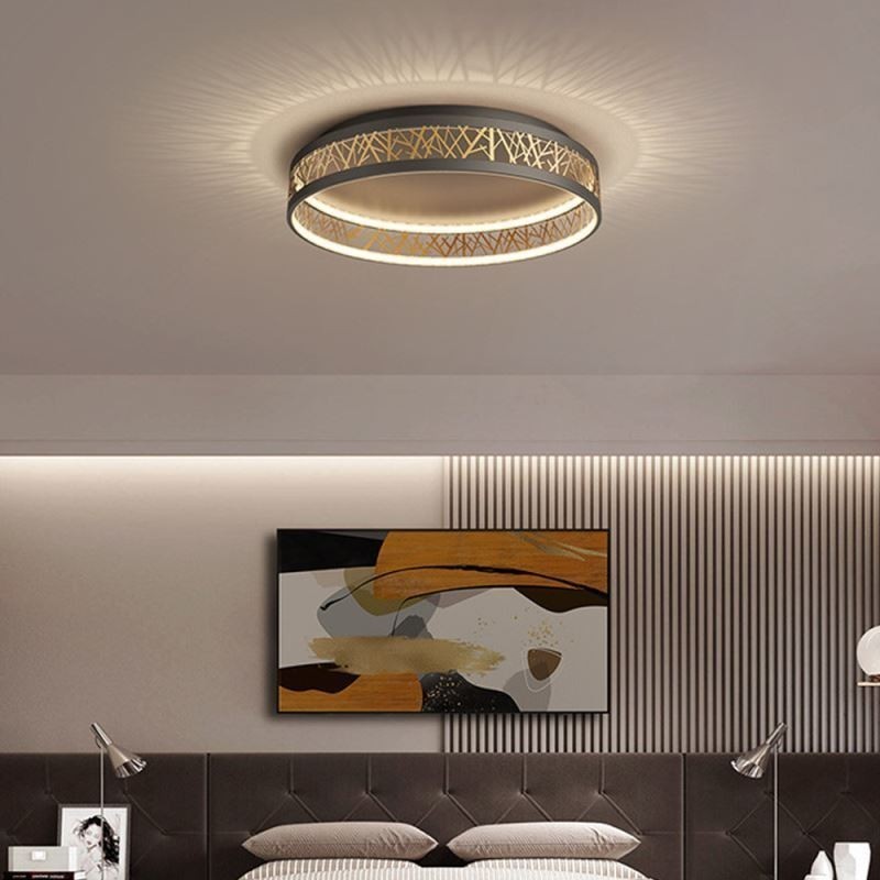 Plafonnier rond en forme de nid d'oiseau, luminaire moderne