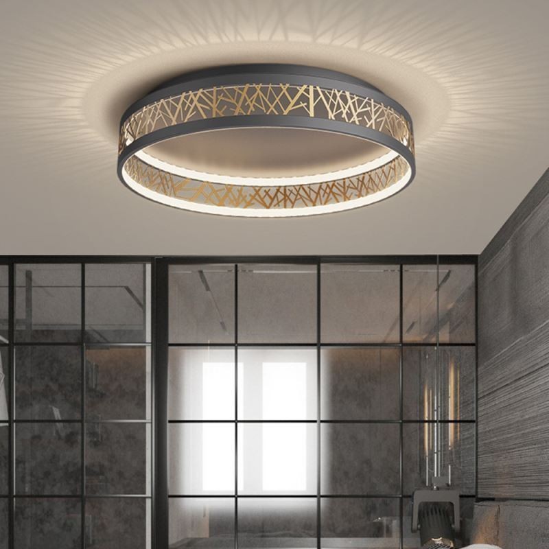 Plafonnier rond en forme de nid d'oiseau, luminaire moderne