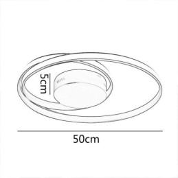 Plafonniers modernes Lampes doubles rondes