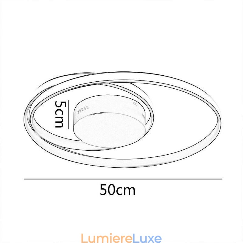 Plafonniers modernes Lampes doubles rondes