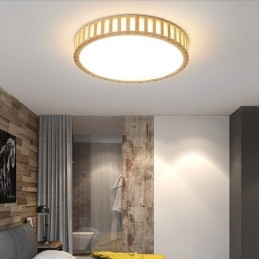 Lampe japonaise en bois pour plafond