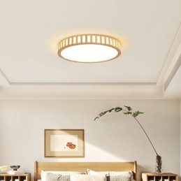 Lampe japonaise en bois pour plafond