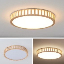 Lampe japonaise en bois pour plafond
