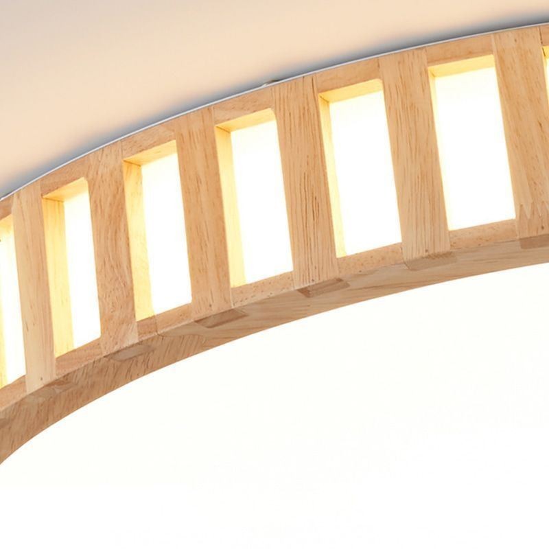 Lampe japonaise en bois pour plafond