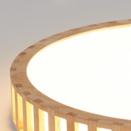 Lampe japonaise en bois pour plafond