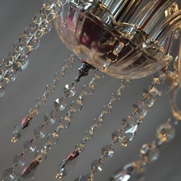 Lustre de luxe moderne à 6 lumières en cristal